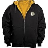 Boston Bruins Craftsman Zip Front Hooded Jacket - Large