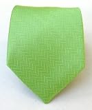 100% Silk Woven Solid Apple Green Herringbone Tie