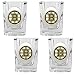 Boston Bruins NHL 4pc Square Shot Glass Set by Great American Products