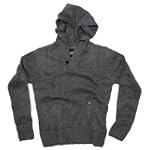 Whereabouts Light Weight Hooded Knit Sweater in Heather Charcoal by Obey Clothing