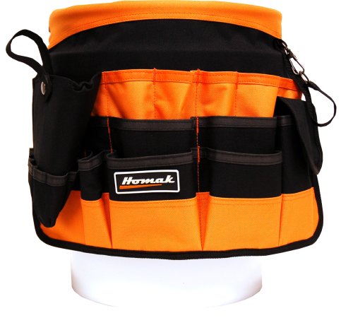 HOMAK TB00102038 10-Inch Bucket Bag with 38 Pockets