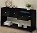 Oxford Three Drawer File Cabinet Console Black 30