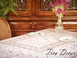 Crochet Vinyl Tablecloth Vinyl Table Cloth 54x72 flower