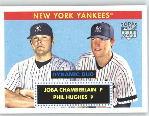 2007 Topps 52 Dynamic Duos (1952 Edition) #'dD2 Joba Chamberlain / Phil Hughes - New York Yankees (Baseball Cards)