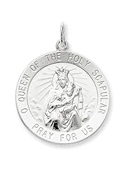 Sterling Silver Queen Of The Holy Scapular Medal