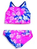 Angel Beach - Girls Plus Size 10/16 2-Piece Swimsuit, Fuschia, Purple