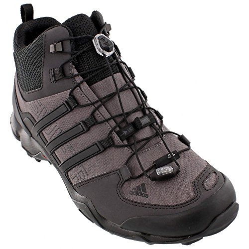 adidas Outdoor Men's Terrex Swift R Mid Granite/Black/Shadow Black Boot 11 D (M)