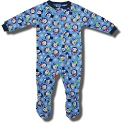 Snowman Cozy Fleece Footed Blanket Sleeper for Toddler Boys