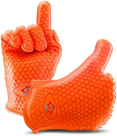 EpicDeluxe Silicone Heat Protection Grilling Oven Gloves for Cooking, Baking, Grill, BBQ, Smoking &amp; Potholder
