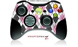 XBOX 360 Wireless Controller Skin - Argyle Pink and Gray (Controller Not Included)