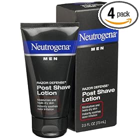 Neutrogena Men Razor Defense Post Shave Lotion, 2.5-Ounce Tubes (Pack of 4)