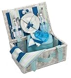 Optima 2 Person Picnic Basket - Coastal Stripe