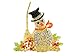 Imixlot Inspired Snowman Broom Enamel Rhineston Brooches Pins