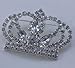 Soulbreezecollection Princess Crown Tiara Brooch Pin Wedding Bridesmaid Clear Rhinestones Jewelry