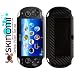 Skinomi TechSkin - Black Carbon Fiber Film Shield & Screen Protector for Sony Playstation PSP Vita