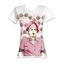 I Love Lucy TV Show Comedy Sitcom Stripes Junior White T-shirt Tee Shirt