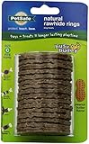 PetSafe Busy Buddy Refill Ring Dog Treats for select Busy Buddy Dog Toys, Peanut Butter Flavored Natural Rawhide, Size C