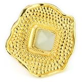 Devon Leigh Prehnite 18k Plated Ring, Size 7