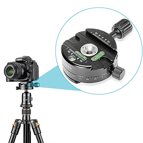 Neewer Multipurpose Professional Smooth Quick Release Fluid Panoramic Panning Base Ball Head Tripod Clamp for Camera