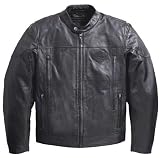 Harley-Davidson® Men's Spoiler Leather Jacket. Lightweight. Embroidered graphics. 98016-10VM