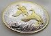 DUCKS FLYING  STERLING SILVER/GOLD PLATED  BELT BUCKLE