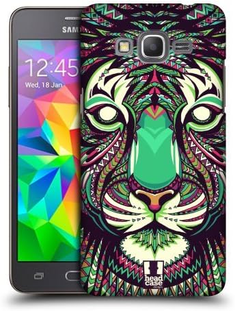 Head Case Designs Tiger Aztec Animal Faces Protective Snap-on Hard Back Case Cover for Samsung Galaxy Grand Prime 3G 4G Duos LTE G530