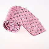 Pink Patterned Woven Silk Neckie Cufflinks Gift Box Set pink gift items T8289