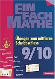 EinFach Mathe: �bungen zum mittleren Schulabschluss