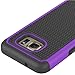 Galaxy S7, Berry Accessory(TM) [Drop Protection] Protective Case [Shock Proof] [Dual Lawyer] Hybrid Defender Armor Case Cover For Samsung Galaxy S7 With Free Berry logo stand holder(Purple)