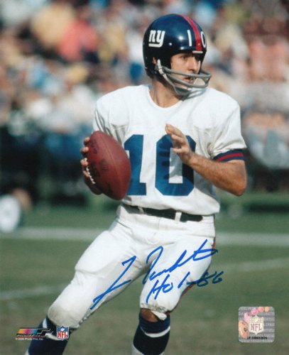Fran Tarkenton New York Giants - Passing - Autographed 8x10 Photograph with HOF Inscription