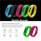 HuaYang Smart Healthy Bracelet Wristband Sport Gym Fitness Tracker Bluetooth Sync Android Compatible Only(Rose)