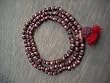 Rosewood Full Mala with Rudraksha Bead Red Sandal Wood Yoga Meditation Mala (108+1 Rudraksha) Beads