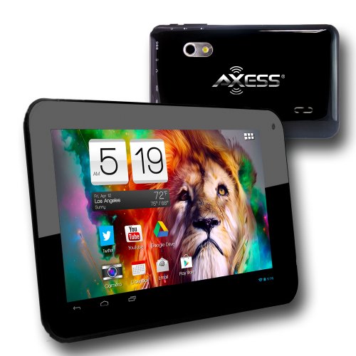 detail AXESS TA2510-7BK 7-Inch Dual Core GOOGLE PLAY Tablet (A20 Cortex A7 CPU) with Android 4.2 Jelly Bean , 4 GB Storage with Micro SD Card Slot up to 32 GB, 512 MB RAM, G Sensor, HDMI Output, WiFi, Built-in Dual Camera and Speaker in Black Color.