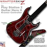 PS2 Guitar Hero II ( 2 ) Kramer Guitar Abstract 01 Red WraptorSkinz TM Faceplate Skin by TuneTattooz TM