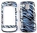 Samsung Rogue u960 Transparent Design, Blue Zebra Print Hard Case/Cover/Faceplate/Snap On/Housing/Protector