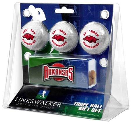 Arkansas Razorbacks Ua Ncaa Slider Hat Clip 3 Golf Ball Gift Packs