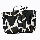 The Plaid Purse Bag Organizer - Black Giraffe Print