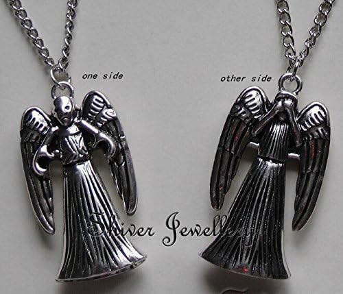 Popular 3d Doctor Who Tardis Weeping Angel Necklace Pendant Double-sided Cosplay