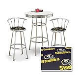 Chrome Bar Table & 2 Chrome 29