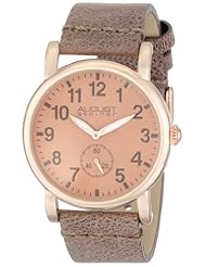 August Steiner Womens AS8110RG Analog Display Swiss Quartz Brown Watch