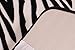 BEDnLINENS 2 Piece Set Zebra Pattern Slip Resistant Memory Foam Bath Mat/Black and White
