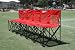 Sweat Bench - 6 Seat Folding Bench with Back - Red