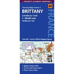 Road Map Brittany (AA Touring Map France 01)