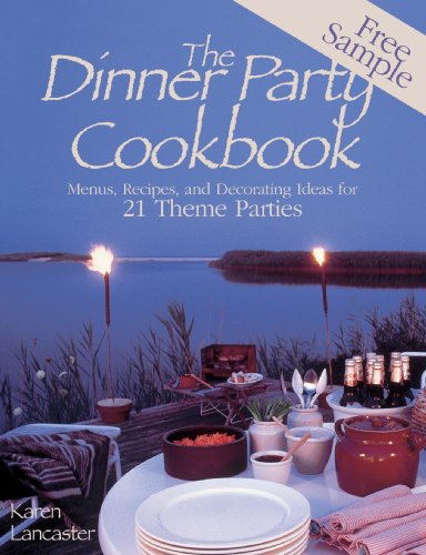 dinner party cookbook free sample menus recipes anddecorating ideas for 2 theme parties