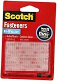 Scotch(R) All-Weather Fasteners, 2 Sets of 1 Inch x 3 Inches, Strips, Clear (RFD7090)