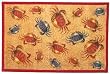 Laser Printed Split Bamboo Crabs Placemat 18" x 12" Set / 6