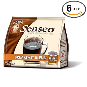 Senseo Breakfast Blend Coffee, 18-Count Pods (Pack of 6)
