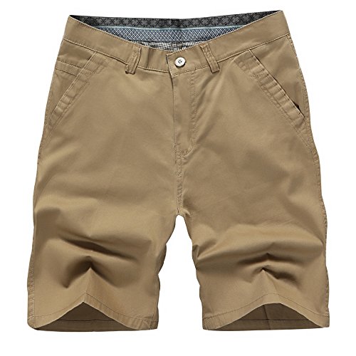 SUCFORST Men's Perfect Casual Business Classic-Fit Flat-Front Shorts