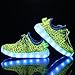 KNTOUDX Kid Boy Girl Upgraded USB Charging LED Light Sport Shoes Flashing Sneakers Slip-on
