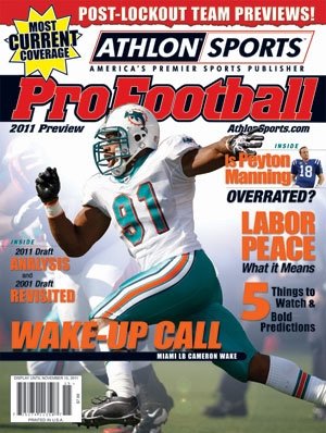 2011 Athlon Sports NFL Pro Football Magazine Preview- Miami Dolphins Cover